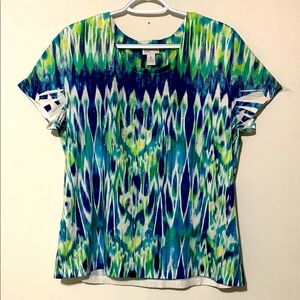 Chicos Zenergy Collection Multicolored Embellished Too